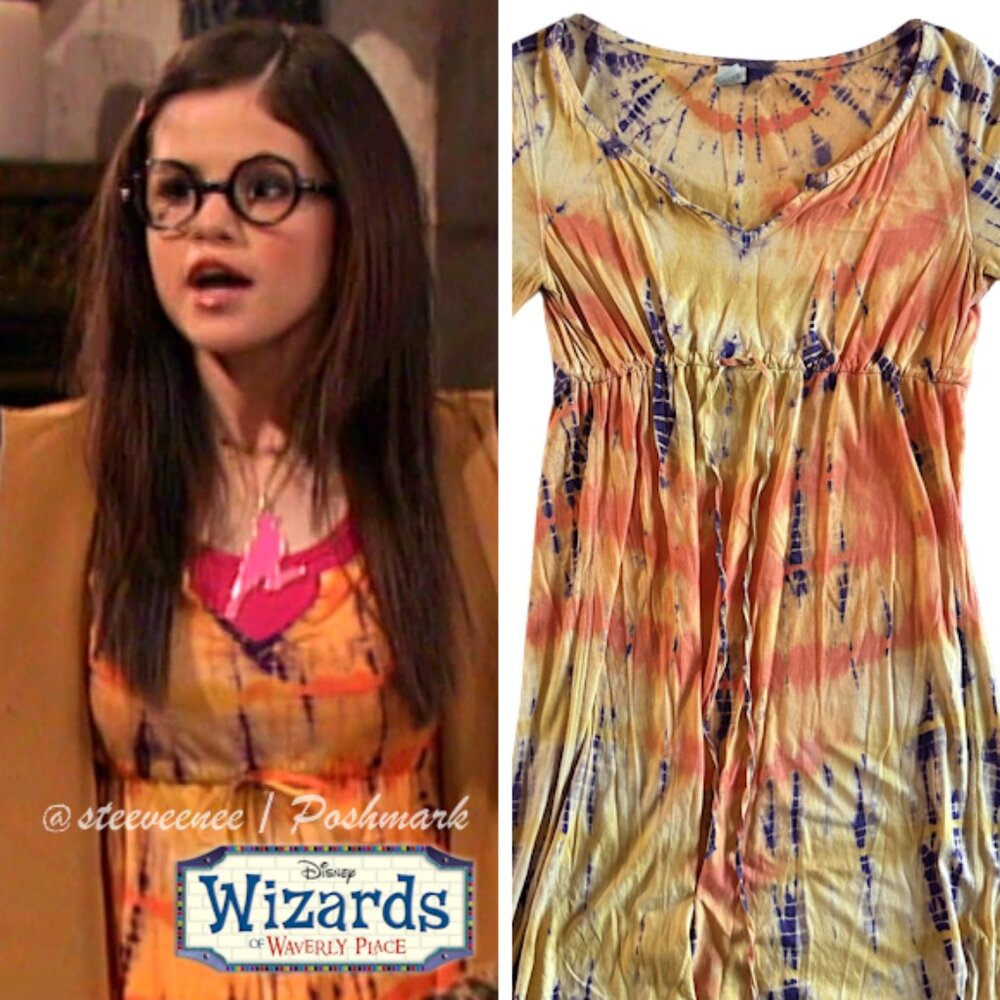Yellow and Orange Tie Dye Dress ASO Alex Russo
